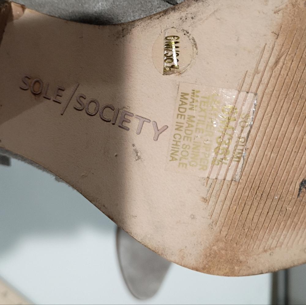 Sole Society Gray Suede Ankle Boots Size 6.5M - Picture 10 of 13